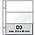 Insert sheets, Fully transparent - 3 compartments horizontal - DAVO, DeLuxe - type D.3 - 2 holes - Pocket dim:  98x210  mm. ■ per 10 piecess.