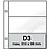 Feuilles de pochettes, Entièrement transparent - 3 pochettes horizontale, DeLuxe - type D.3 - 2 Trous - Dim. Du pochette:  98x210  mm.