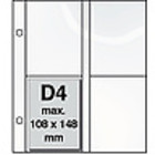 Davo, Feuilles (2-vis) type: D4 - 2x2 compartiment (48x225) Transparent - dim: 275x310 mm. ■ par 10 pcs.