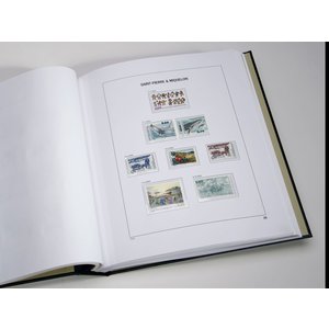 Supplement year: 2021 - st Pierre & Miquelon  - type: DeLuxe - sheets for Basic album, N°: 73-74, B42, B43 (4 pcs.) - Davo (2 Holes)