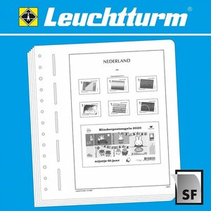 Supplement year: 2021 - Netherlands - sheets for Basic album, nr's: 2021.1-2021.10 (10 pcs.) - Leuchtturm, preprint sheets (champagne colored)
