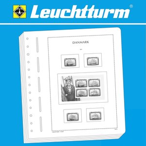 Supplement year: 2021 - Denmark  - Sheets for basic album (2 pcs.) - Leuchtturm,  preprint sheets (champagne colored)