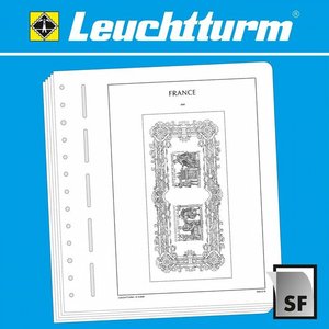 Supplement year: 2021 - France, type: BS - sheets for Commemorative Blocks, nr's: 2021.5A-2021.22B (13 pcs.) - Leuchtturm, preprint sheets (champagne colored)