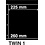 Feuilles de pochettes, Noir Utilisation des 2 côtés - 1 pochette horizontale, Twin - type 1 - 4 Anneaux - Dim. Du pochette: 225x260 mm. (Article légèrement utilisé)