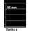 Einsteckblätter, Schwarz 2-seitige Verwendung - 4 Fächer horizontal, Twin - Typ 4 - 4 Ringe - Fach abm: 225x60 mm. (Geringfügig gebraucht artikel)