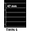 Feuilles de pochettes, Noir Utilisation des 2 côtés - 5 pochettes horizontale, Twin - type 5 - 4 Anneaux - Dim. Du pochette: 225x47 mm. (Article légèrement utilisé)