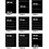 Feuilles de pochettes, Noir Utilisation des 2 côtés - 5 pochettes horizontale, Twin - type 5 - 4 Anneaux - Dim. Du pochette: 225x47 mm. (Article légèrement utilisé)