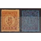 NVPH - P   1-2, Portzegel (Nederland), Uitgegeven in het jaar:  1870, Gestempeld (U)