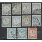 NVPH - P  69-79, Timbres de port (Pays-Bas), Émis dans les années:  1921-1938, Oblitéré (U)