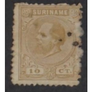 NVPH -     6, Postzegel (Suriname), Uitgegeven in de jaren:  1873-1889, Gestempeld (U)