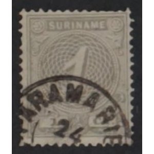 NVPH -    16, Postzegel (Suriname), Uitgegeven in de jaren:  1890-1893, Gestempeld (U)