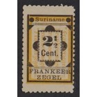 NVPH -    22, Postzegel (Suriname), Uitgegeven in het jaar:  1892, Ongebruikt (MH)