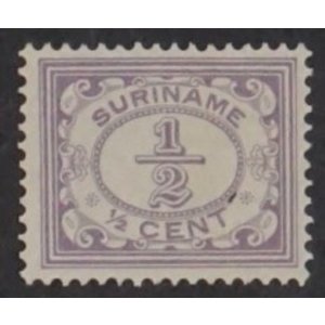 NVPH -    69, Postage stamp (Suriname), Issued in the years:  1913-1931, Mint Hinghed (MH)