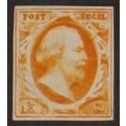 NVPH -    3a, Postage stamp, Issued in the year:  1852, Mint No Gum (MNG) - Expert attestation