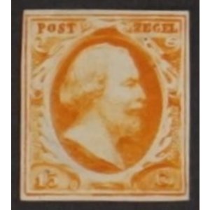 NVPH -     3a, Timbre (Pays-Bas), Émis de l'année:  1852, Neuf sans gomme (MNG) - Attestation -