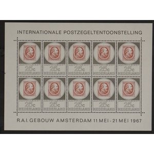 NVPH -   887, Kleinbogen (Niederlande), Ausgegeben im Jahr:  1967, Postfrisch (MNH)