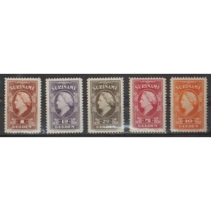 NVPH -   239-243, Postzegels (Suriname), Uitgegeven in het jaar:  1945, Postfris (MNH)