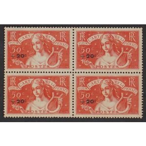France - Mi.  335 - Mint - Block of 4