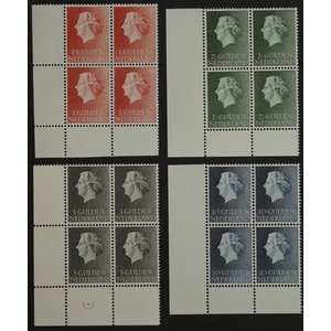 NVPH -   637-640, Postzegels (Nederland), Uitgegeven in het jaar:  1953, Postfris (MNH) - Hoekblok