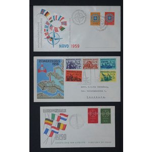 Sammlung FDC Niederlande in 5 Davo-Alben, 1950 bis 2013