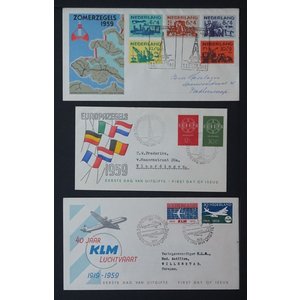 Verzameling FDC Nederland in 5 Davo albums, 1959 t/m 2010