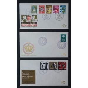 Collection de FDC néerlandais dans 5 albumsDavo, 1959 à 2010