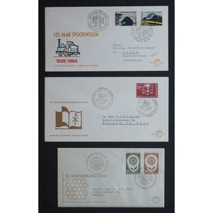 Sammlung FDC Niederlande in 5 Davo-Alben, 1959 bis 2009