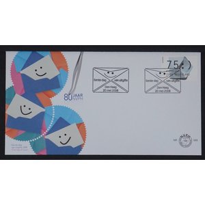 NVPH - E  569, First Day Cover (Netherlands), Issued in the year:  2008, Blank (UA) - Open flap (OF)