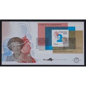 NVPH - E  587, First Day Cover, Issued in the year:  2009, Blank (UA) - Block  - Open flap (OF)