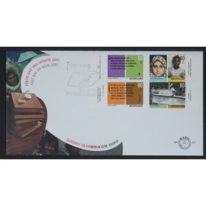 NVPH - E  431, Couverture Premier Jour (Pays-Bas), Émis de l'année:  2001, Vierge (UA) - Lot de 2 pièces - Rabat ouvert (OF)
