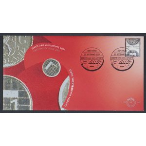 NVPH - E  443, First Day Cover (Netherlands), Issued in the year:  2001, Blank (UA) - Open flap (OF)