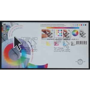 NVPH - , First Day Cover (Netherlands), Issued in the year:  2001, Blank (UA) - Open flap (OF)