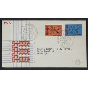 NVPH - E   75, Ersttagsbriefe (Niederlande), Ausgegeben im Jahr:  1965, Leer (UA) - Offene Klappe (OF)
