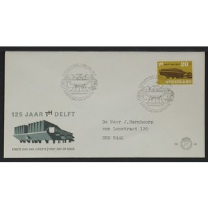 NVPH - E   82, First Day Cover (Netherlands), Issued in the year:  1967, Blank (UA) - Open flap (OF)