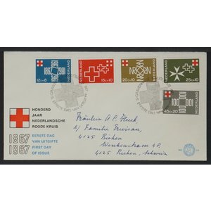 NVPH - E   86, First Day Cover (Netherlands), Issued in the year:  1967, Blank (UA) - Open flap (OF)