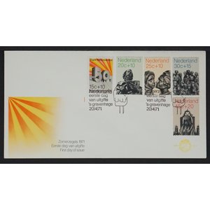 NVPH - , Couverture Premier Jour (Pays-Bas), Émis de l'année:  1971, Vierge (UA) - Rabat ouvert (OF)