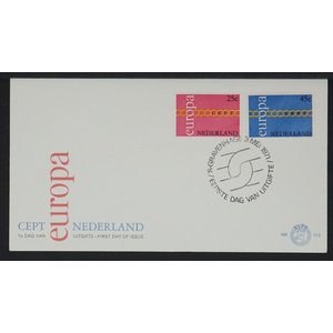 NVPH - E  112, First Day Cover (Netherlands), Issued in the year:  1971, Blank (UA) - Open flap (OF)