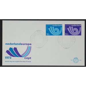 NVPH - E  125, First Day Cover (Netherlands), Issued in the year:  1973, Blank (UA) - Open flap (OF)