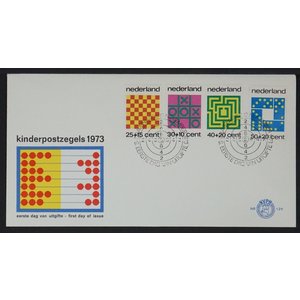 NVPH - E  129, Ersttagsbriefe (Niederlande), Ausgegeben im Jahr:  1973, Leer (UA) - Offene Klappe (OF)
