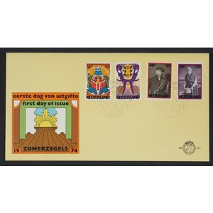 NVPH - E  131, First Day Cover (Netherlands), Issued in the year:  1974, Blank (UA) - Open flap (OF)