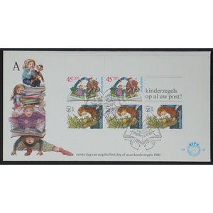 NVPH - E  189, First Day Cover (Netherlands), Issued in the year:  1980, Blank (UA) - Open flap (OF)