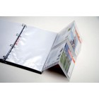 Davo, Cristal, Album (4 anneaux)  pour Cartes avec timbres émise, partie XX VIII - incl. 10 feuilles, incl. boite de protection - Bleu - dim: 228x295x47 mm. ■ par pc.