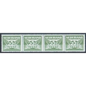 NVPH -   387, Postzegel (Nederland), Uitgegeven in het jaar:  1941, Postfris (MNH) - Blok van 4