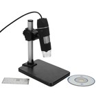 Microscope numérique USB, Trépied noir, Facteur de grossissement 20x - 500x - avec LED (8x) - Dim: Ø 30 x 125 mm. ■ par  pc.