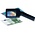 Handle magnifier, , Magnification factor 2,5x - with UV 356 nm. - Dim: 260 x 80 x 30 mm. ■ per  pc.