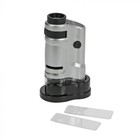 Safe, Microscope zoom avec LED - Grossissement max : 40x - dim: 30x55x100 mm. ■ par pc.