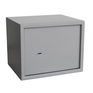 Coffre-fort - Maxi - équipé d'une serrure à clé - Gris - dim: 350 x 370 x 500 mm.
