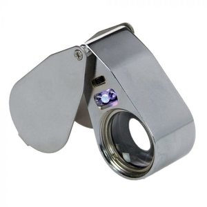 Precision magnifier, Foldable, Magnification factor 40x, Lens diameter Ø 25 mm.