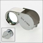 Safe, Precision loupe, foldable - Lens 21 mm.  Magnification: 30x ■ per pc.