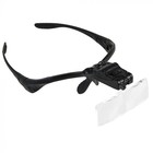 Safe, Loupe glasses with LED, with 5 interchangeable clip on Lenses - Magnification: 1x/1,5x/2x/2,5x/3,5x ■ per pc.